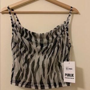 Publik zebra print crop top